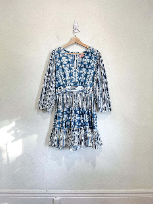 Anthropologie Not So Serious "Behati Shibori Tie Dye Mini Dress" (Size M)