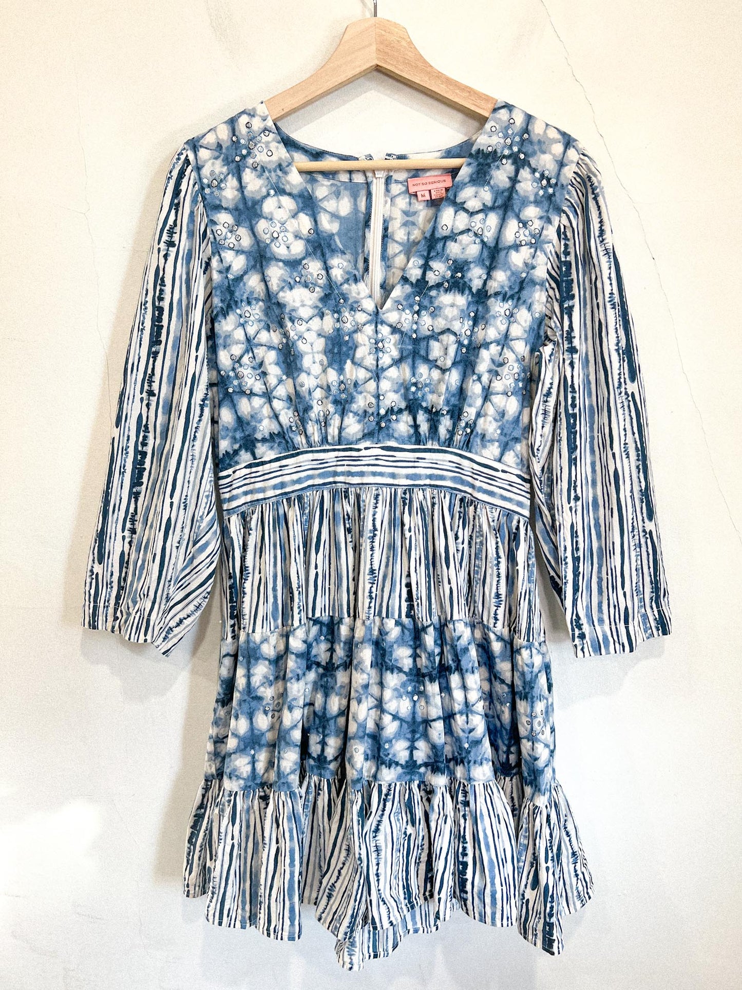 Anthropologie Not So Serious "Behati Shibori Tie Dye Mini Dress" (Size M)