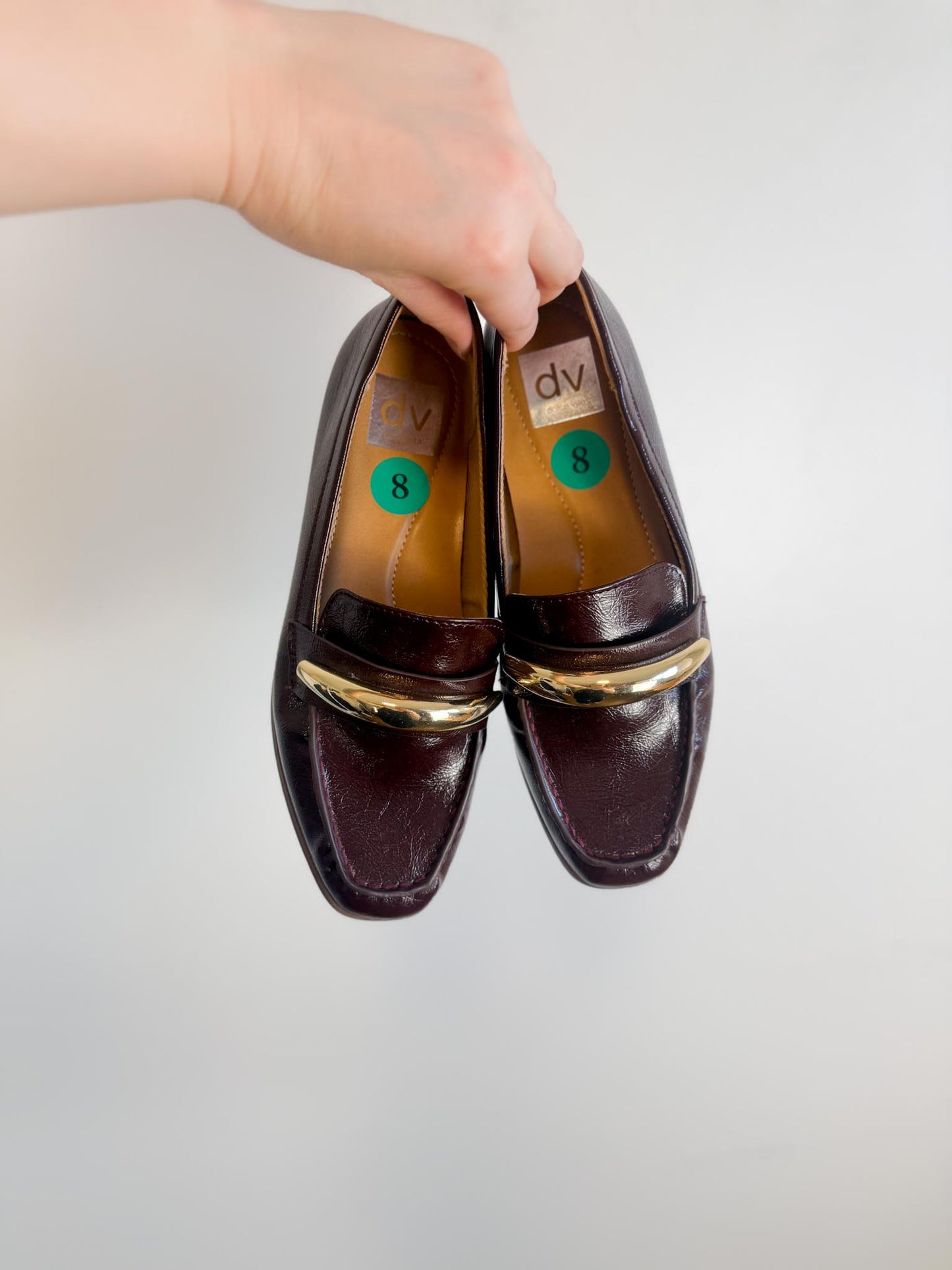 Dolce Vita Loafer in Burgundy with Gold Detail (Size 8)