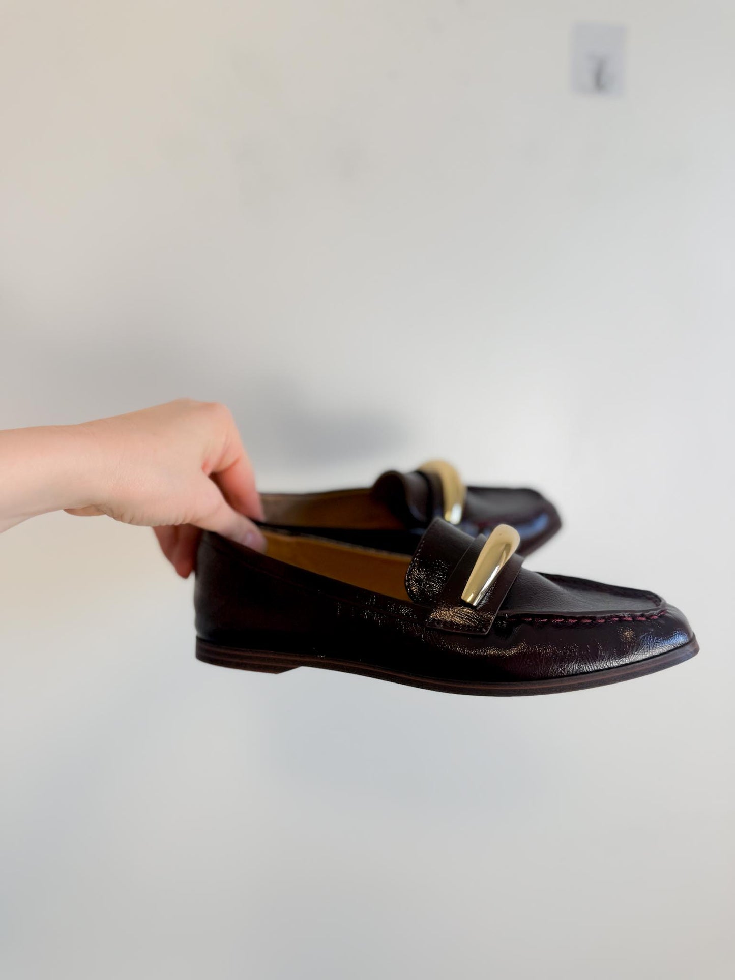 Dolce Vita Loafer in Burgundy with Gold Detail (Size 8)