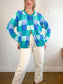 Vintage Checkered Knit Cardigan SOLD AS IS (Size L/XL)