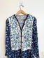 Anthropologie Embroidered Floral Tunic Dress in Blue (Size S)