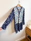 Anthropologie Embroidered Floral Tunic Dress in Blue (Size S)