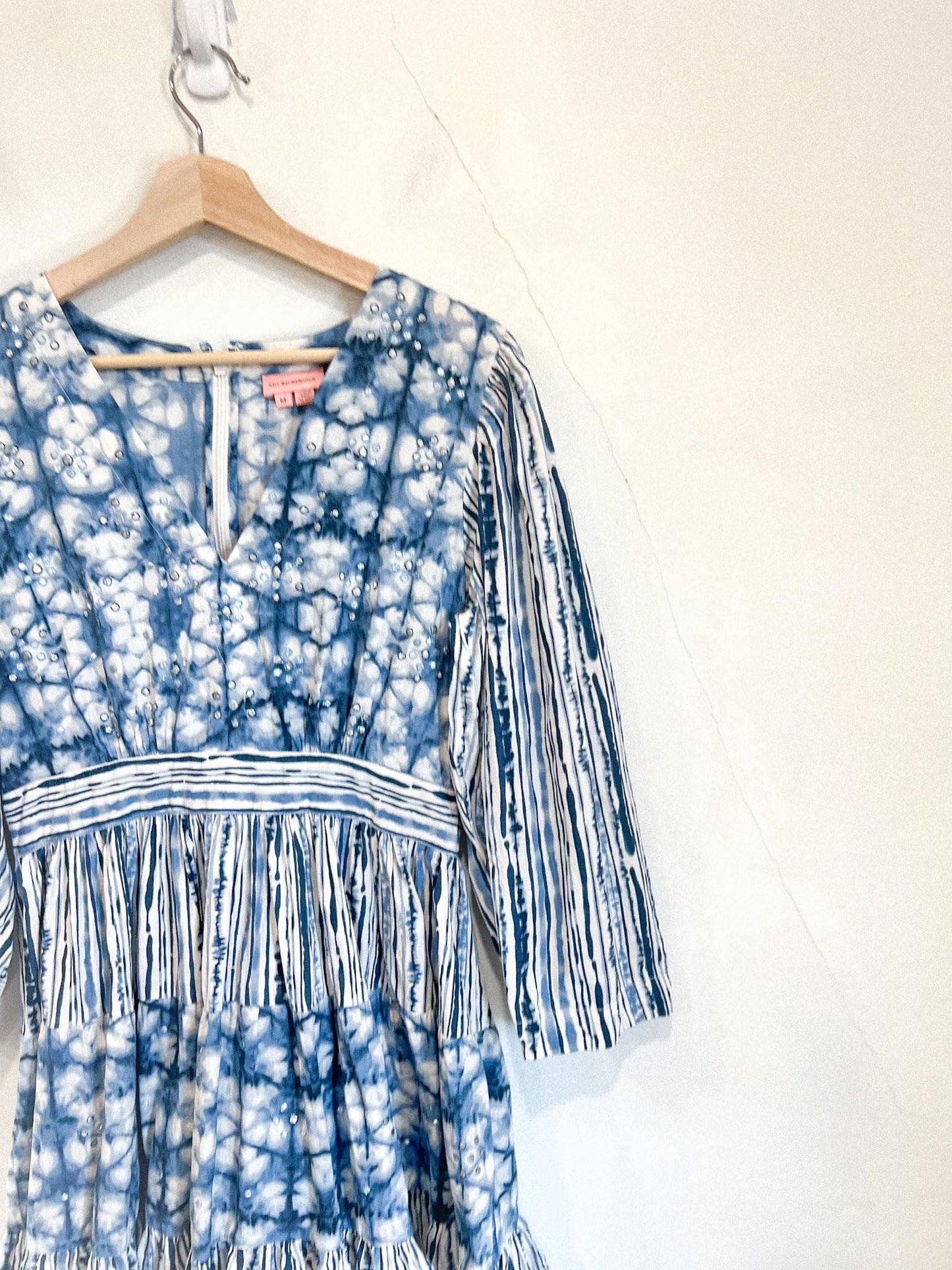 Anthropologie Not So Serious "Behati Shibori Tie Dye Mini Dress" (Size M)