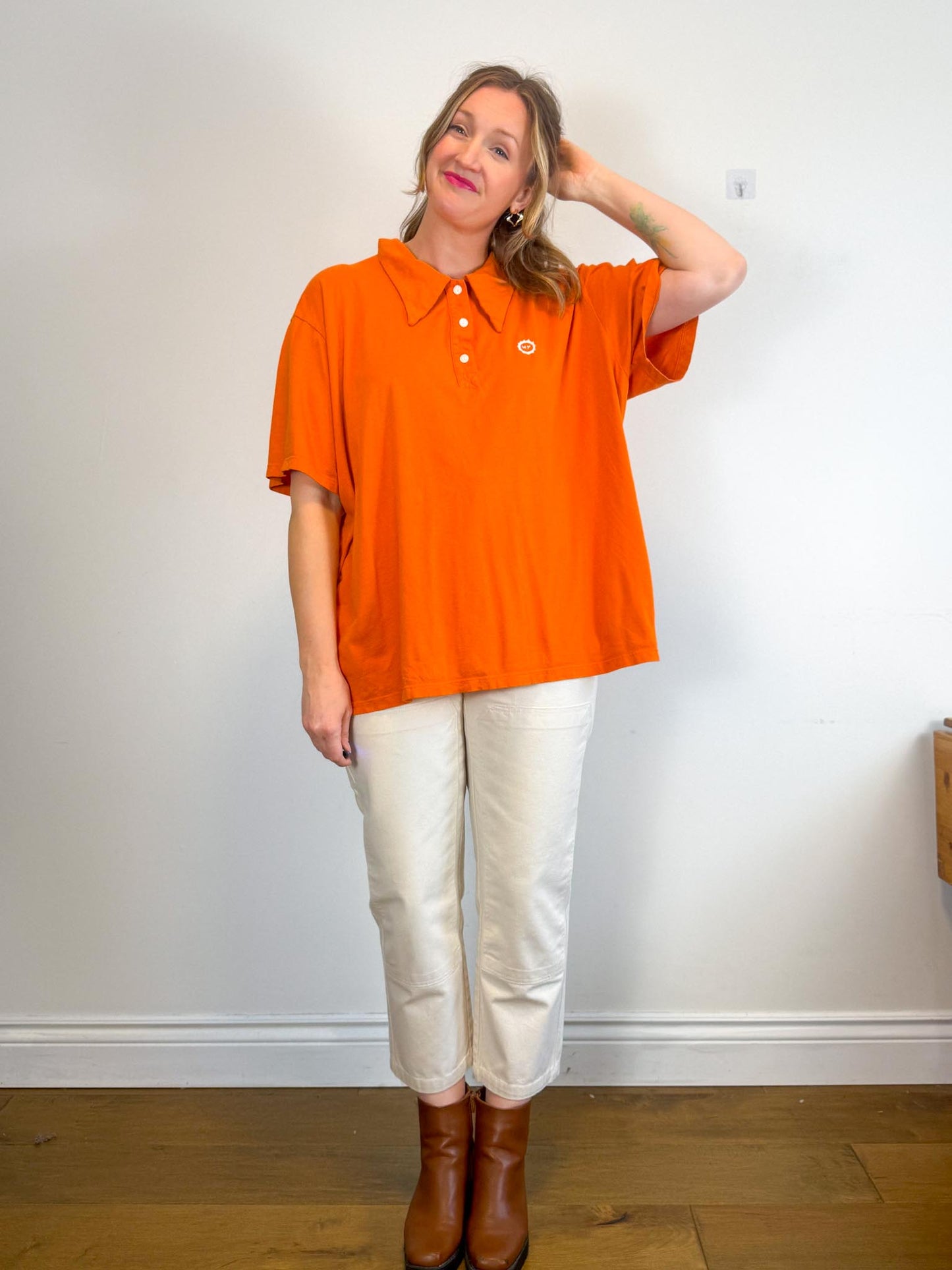 BIG BUD PRESS Slow Fashion Polo Shirt in Orange (Size 5XL)