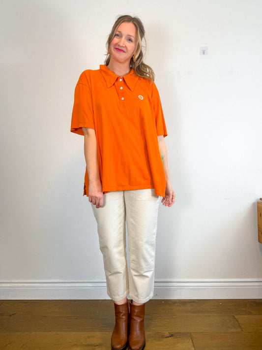 BIG BUD PRESS Slow Fashion Polo Shirt in Orange (Size 5XL)