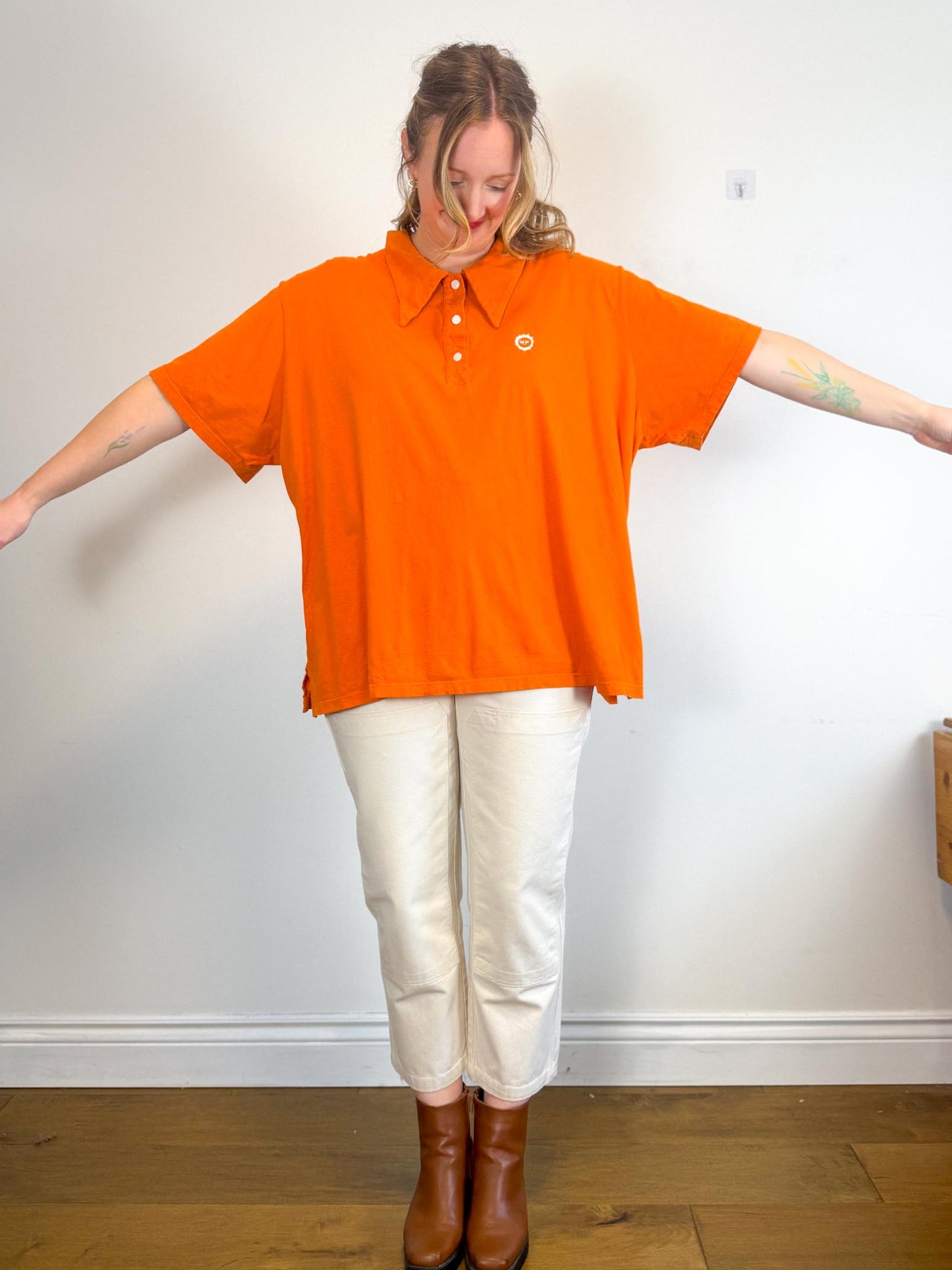 BIG BUD PRESS Slow Fashion Polo Shirt in Orange (Size 5XL)