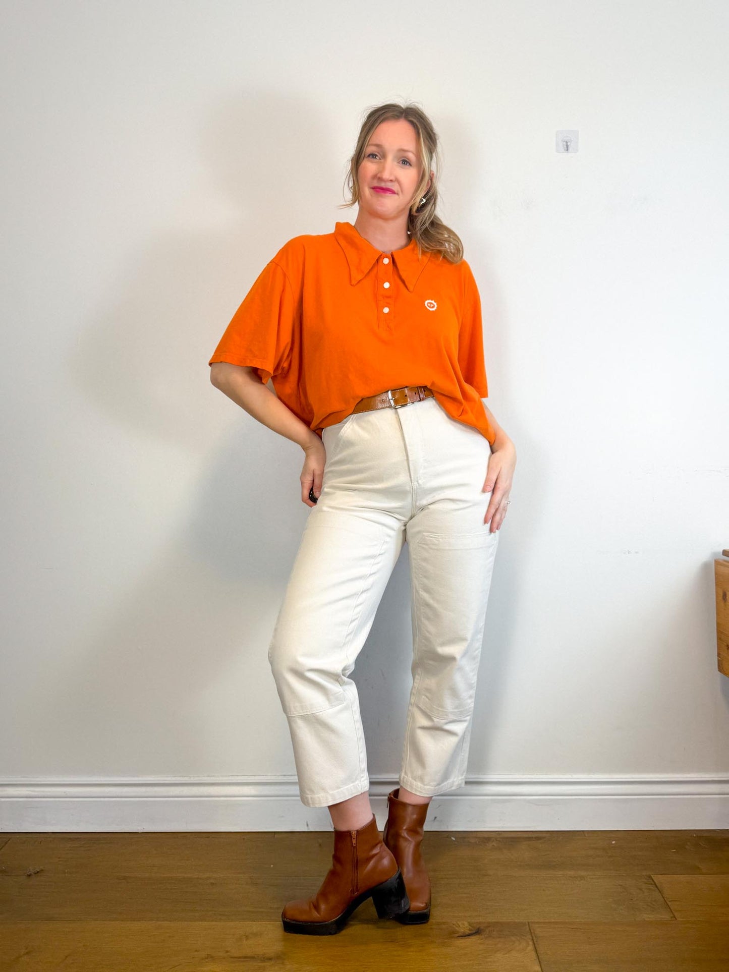 BIG BUD PRESS Slow Fashion Polo Shirt in Orange (Size 5XL)