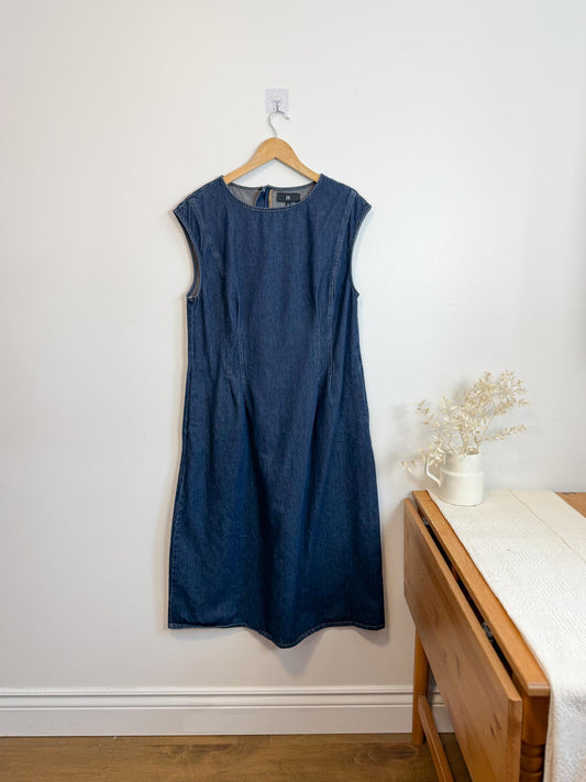 Banana Republic "Lina Italian Denim Midi Dress" (Size 16)