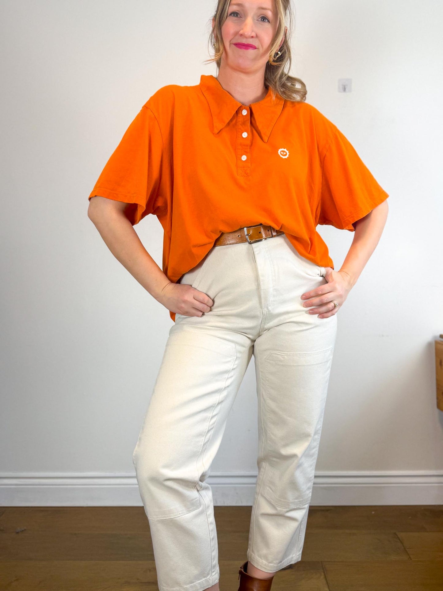 BIG BUD PRESS Slow Fashion Polo Shirt in Orange (Size 5XL)