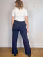 SEZANE "Bruce Trousers in Navy" (Size M/L)