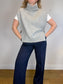 WITCHERY Turtleneck Sweater Vest in Grey (Size L)