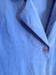 Vintage Silk Long Blouse in Royal Blue (Size M/L)