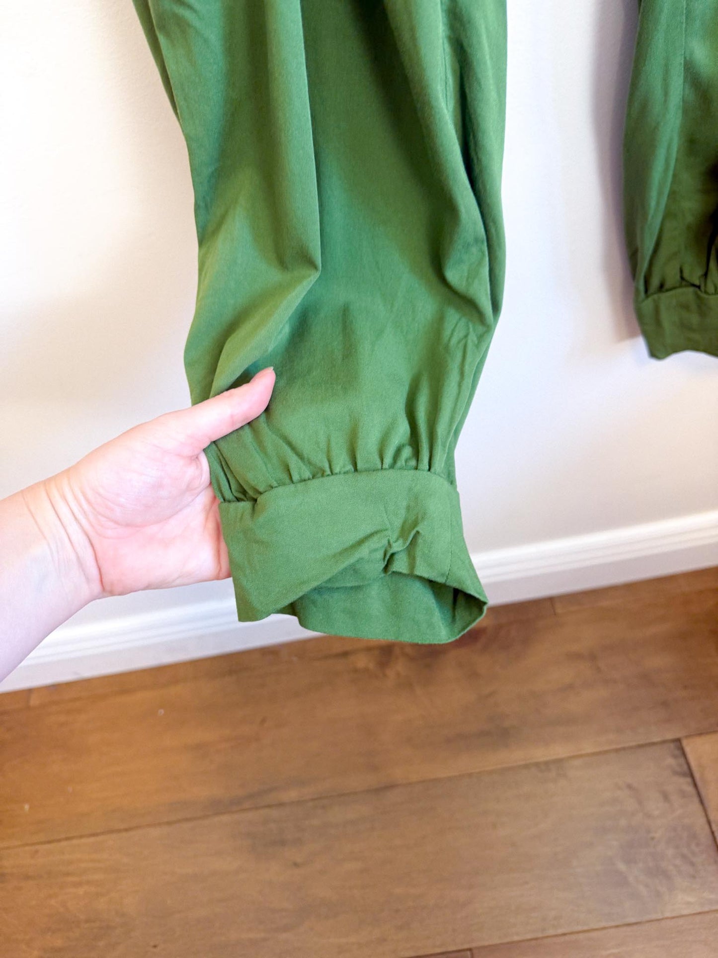 11 HONORE Pull On Trousers in Green (Size 2XL)