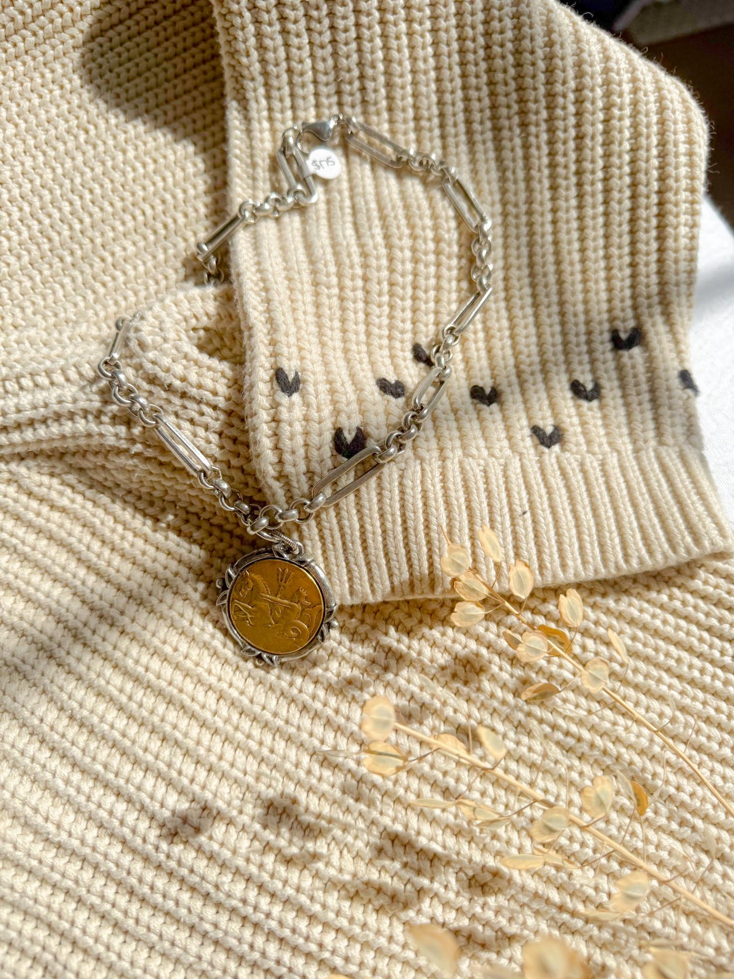 Stephanie Marie Jewelry "Silver Chain Necklace with Poseidon Horse Pendant"