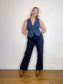 SEZANE "Bruce Trousers in Navy" (Size M/L)