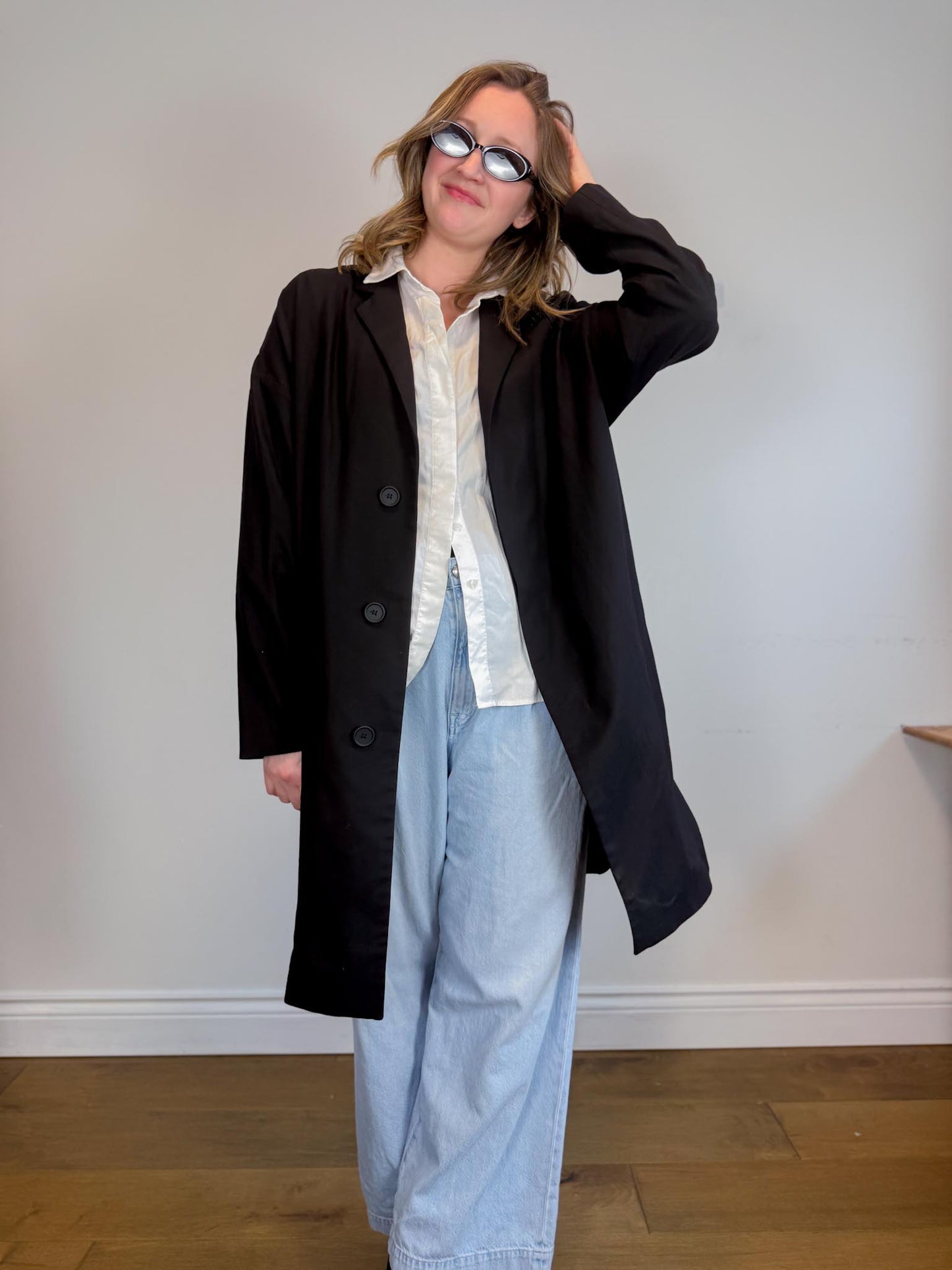 Madewell "The Harlow Wide-Leg Jean in Light Wash" (Size 32)