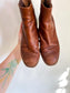 Madewell Brown Leather Heeled Ankle Boots (Size 8)