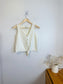 Madewell "Texture & Thread Tie-Front Tank Top" in White (Size S)