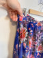 Modcloth Floral Skirt in Blue/Pink (Size 2X)
