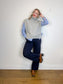 SEZANE "Bruce Trousers in Navy" (Size M/L)