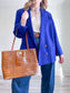 Vintage Wool Blazer in Sapphire Blue (Size XL)