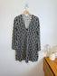 Mango Geometric Print Dress in Black/White (Size L)