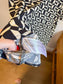 Mango Geometric Print Dress in Black/White (Size L)