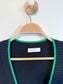 Babaton "Sherman Merino Wool Vest / Dress" in Black/Green (Size L)