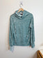 Marigold Slow Fashion Velvet Mockneck Top in Teal (Size XS/S)