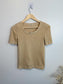 Wolford T-Shirt in Gold (Size S)