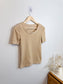 Wolford T-Shirt in Gold (Size S)