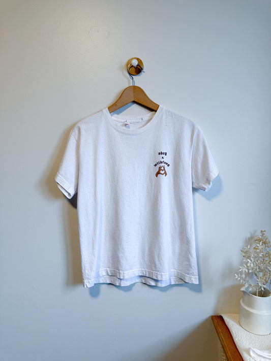 Wildfang x Obey White T-Shirt (Size M)