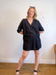 SEAFOLLY Cotton Gauze Beach Cover Up Dress in Black (Size L)