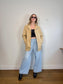 Vintage Emporio Collection by E.A. Faux Suede Wrap Jacket in Beige (Size M)