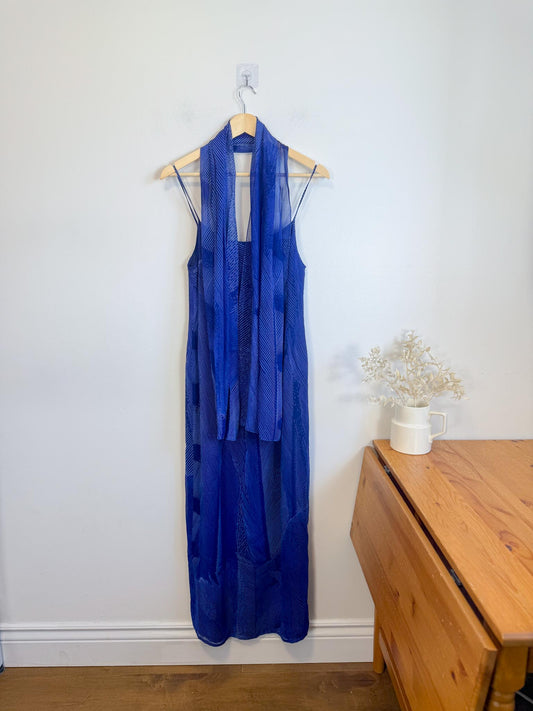 Vintage Laurel Slip Dress with Scarf (Size M)
