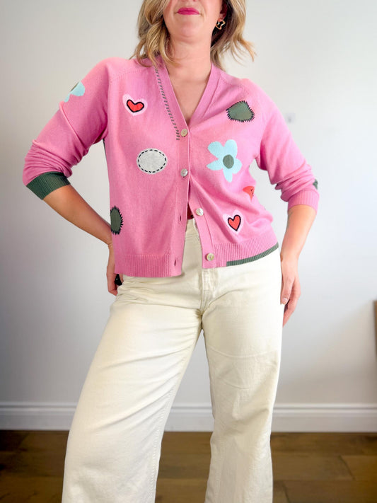 Zaket & Plover "Flowers & Spot Cardigan" NWT (Size L)