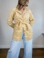 Vintage Emporio Collection by E.A. Faux Suede Wrap Jacket in Beige (Size M)