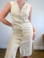 Vintage Neutral Textured Beach Cover Up (Size M)
