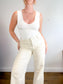 Sophie Grace V-Neck Bodycon Tank Top in White (Size L)