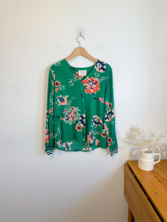 Part Two "Pax Blouse in Green Floral" (Size M/L)