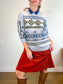 J.Crew Mohair Wool Print Sweater (Size L/XL)