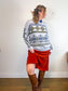 J.Crew Mohair Wool Print Sweater (Size L/XL)