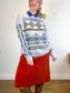 J.Crew Mohair Wool Print Sweater (Size L/XL)