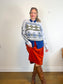 J.Crew Mohair Wool Print Sweater (Size L/XL)