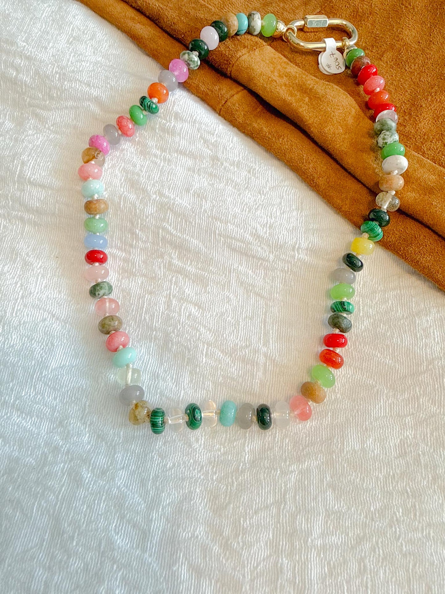 Stephanie Marie Jewelry "Colourful Beaded Paperclip Necklace"