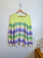 Olsen Striped Crewneck in Yellow/Green/Purple (Size XL)