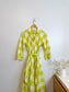 Sara Roka Designer "Gelsa Dress in Green/White Check" (Size M/L)