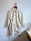 Madewell "Long Belted Chore Coat in Bleached Linen" (Size S/M)