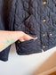 J.Crew Quilted Navy Chore Coat with Corduroy Collar (Size XS)
